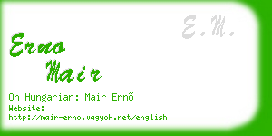 erno mair business card